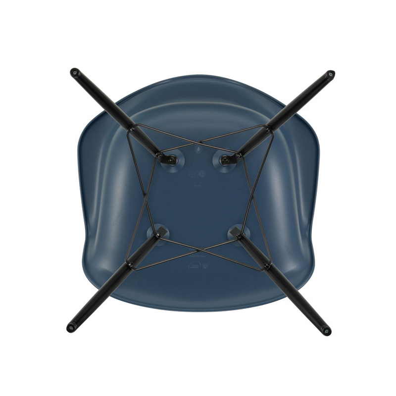 Chaise EAMES PLASTIC ARMCHAIR DAW Bleu de mer RE VITRA