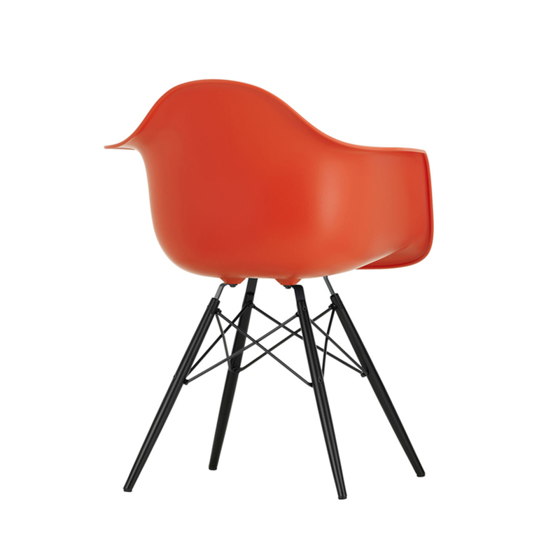 Chaise EAMES PLASTIC ARMCHAIR DAW Rouge coquelicot RE VITRA