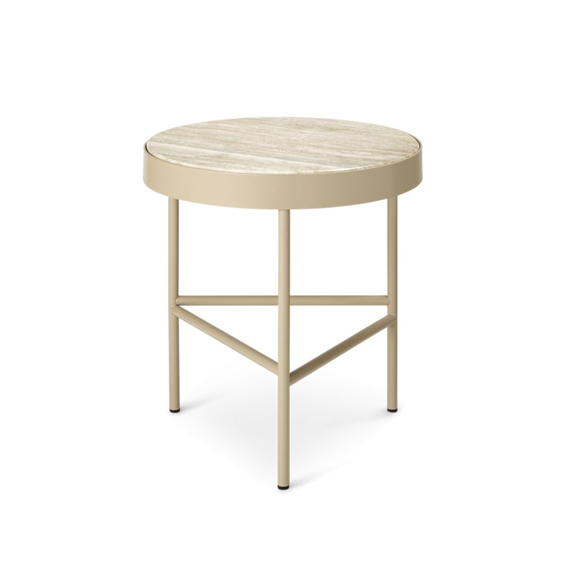 Table d'appoint guéridon TRAVERTINE Medium Cachemire FERM LIVING