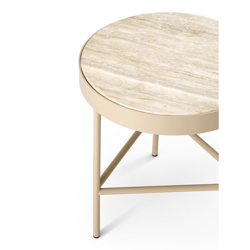 Table d'appoint guéridon TRAVERTINE Medium Cachemire FERM LIVING