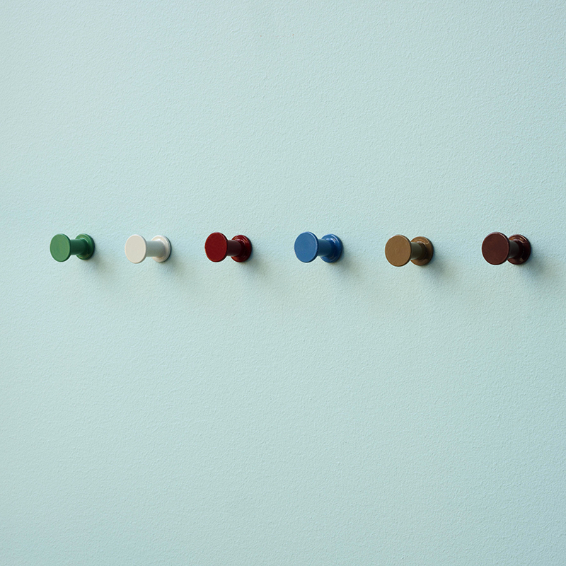 Patère Design Set de 2 patères BOLT Bleu HAY