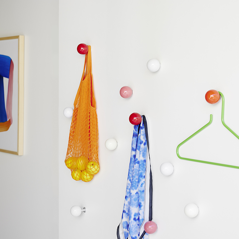 Patère Design Set de 3 patères COAT DOTS Rouge VITRA