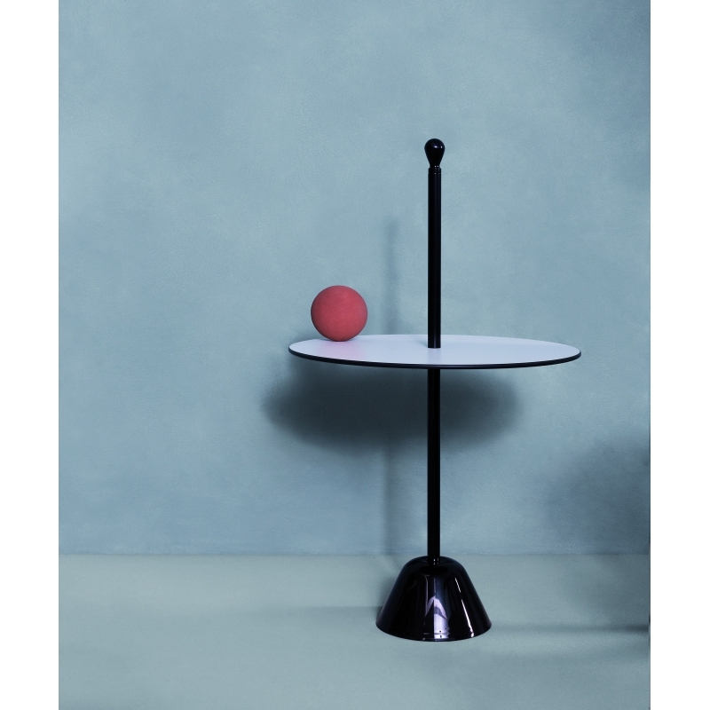 Table d'appoint guéridon SERVOMUTO BASSE Noir ZANOTTA