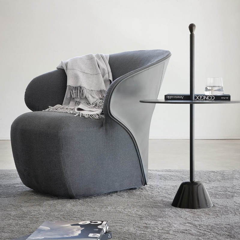 Table d'appoint guéridon SERVOMUTO BASSE Noir ZANOTTA