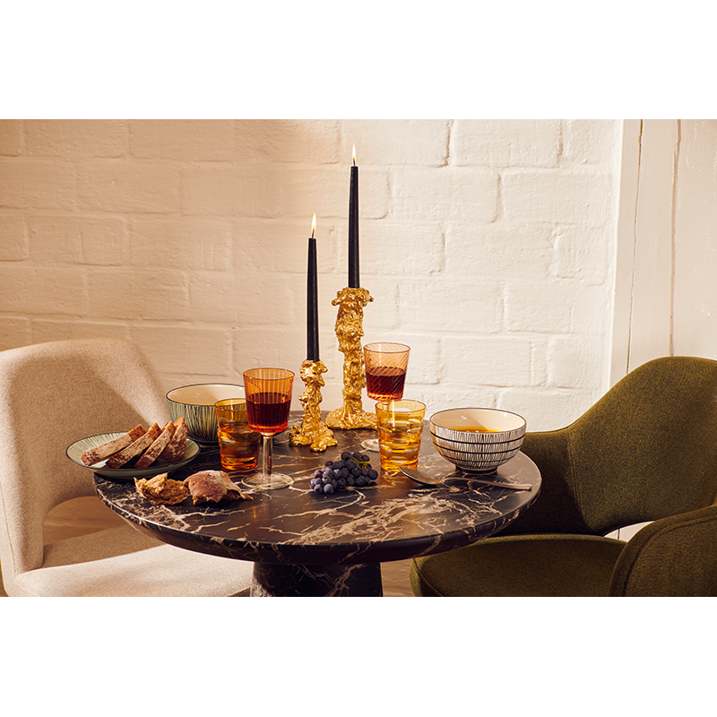 Photophore, bougeoir et bougie Bougeoir DRIP S Or POLS POTTEN