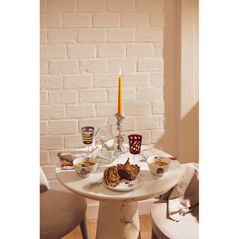 Photophore, bougeoir et bougie Bougeoir DRIP S Argent POLS POTTEN