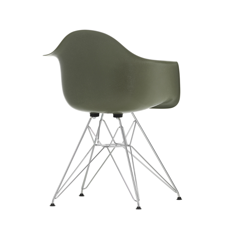Chaise EAMES FIBERGLASS ARMCHAIR DAR Terre d'ombre Eames VITRA