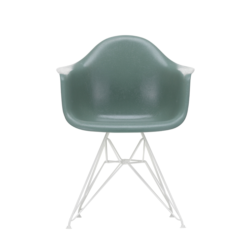 Chaise EAMES FIBERGLASS ARMCHAIR DAR Vert mousse Eames VITRA