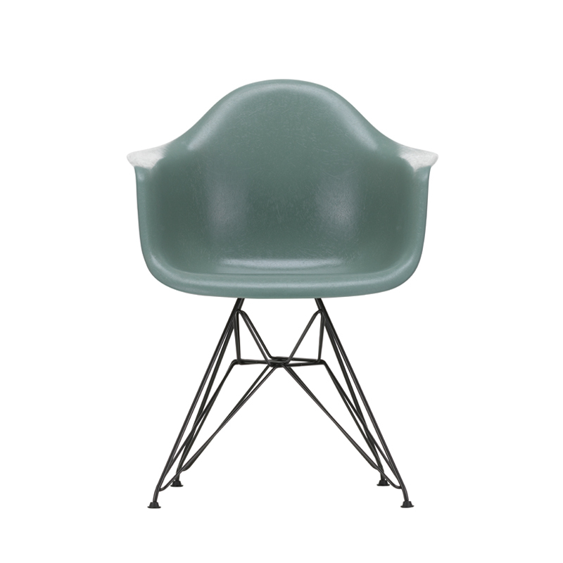 Chaise EAMES FIBERGLASS ARMCHAIR DAR Vert mousse Eames VITRA
