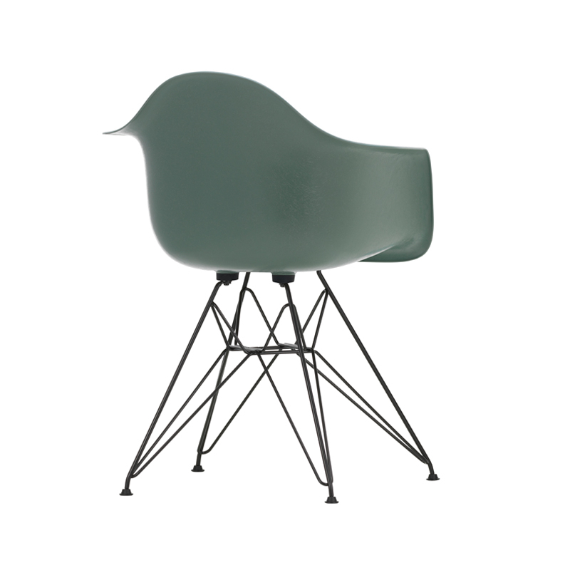 Chaise EAMES FIBERGLASS ARMCHAIR DAR Vert mousse Eames VITRA