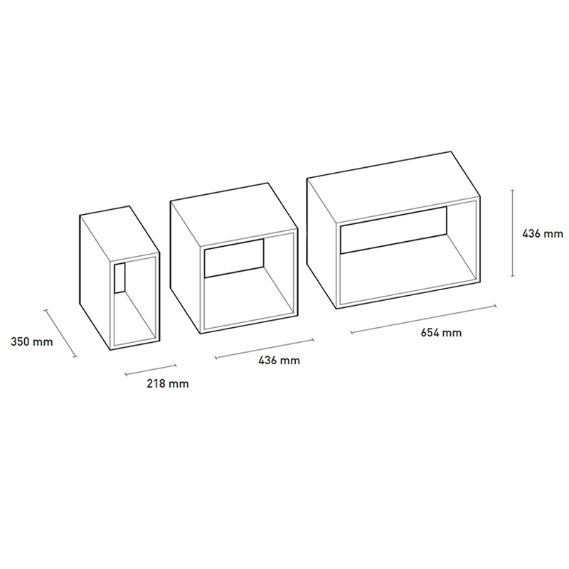 Etagère STACKED avec fond Blanc MUUTO