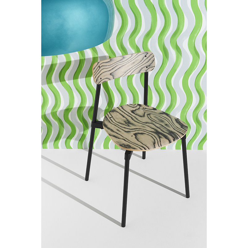 Chaise FROMME Bois Alpi/ noir PETITE FRITURE