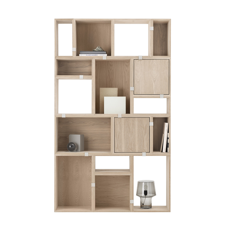 Etagère STACKED avec fond Chêne MUUTO
