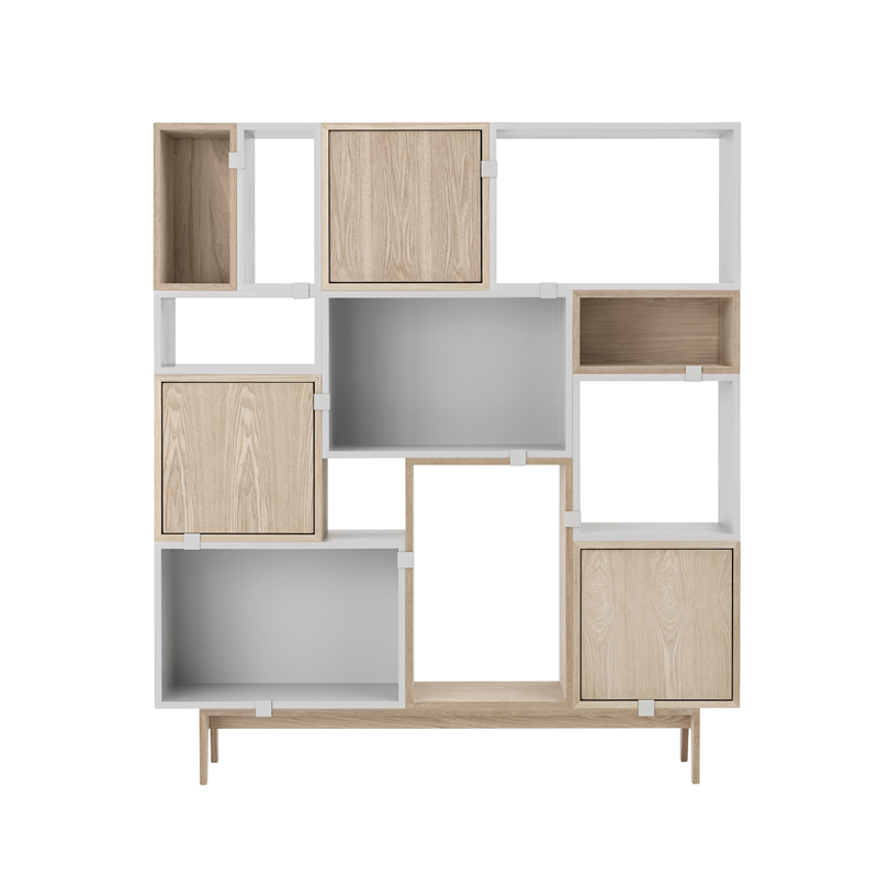 Etagère STACKED avec fond Chêne MUUTO
