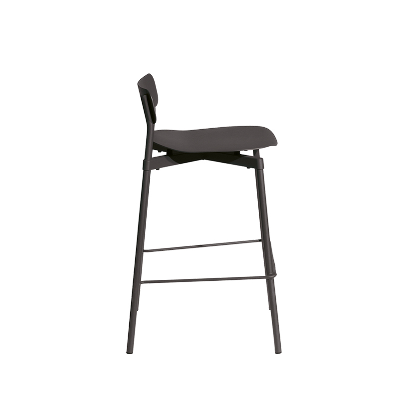 Tabouret haut FROMME H65 Noir PETITE FRITURE
