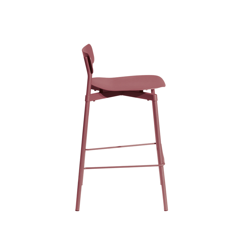 Tabouret haut FROMME H65 Rouge brun PETITE FRITURE