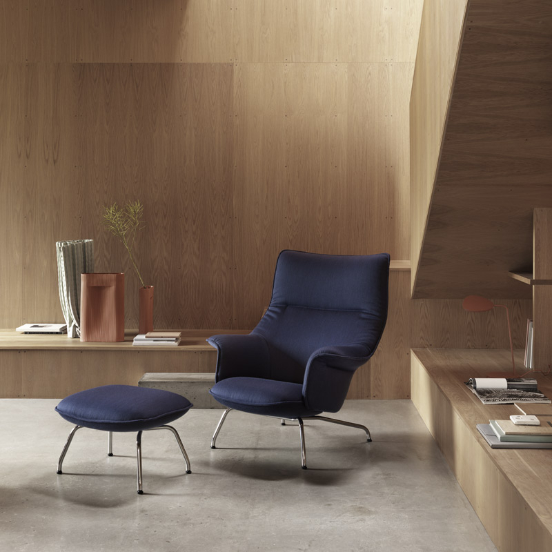 Pouf DOZE OTTOMAN Gris 80 MUUTO
