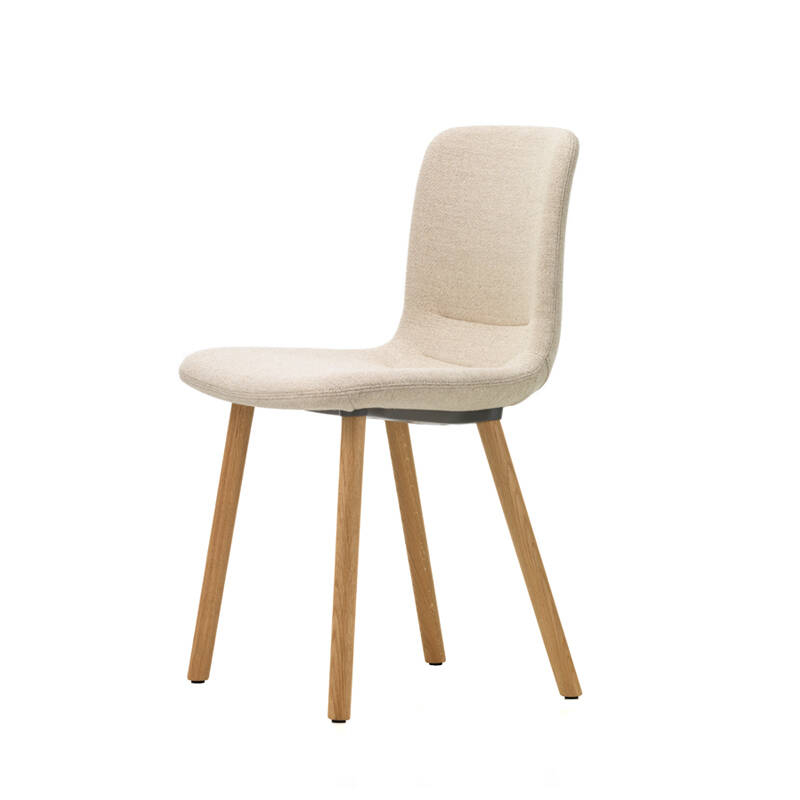 Chaise HAL SOFT WOOD Dumet 02 beige melange VITRA