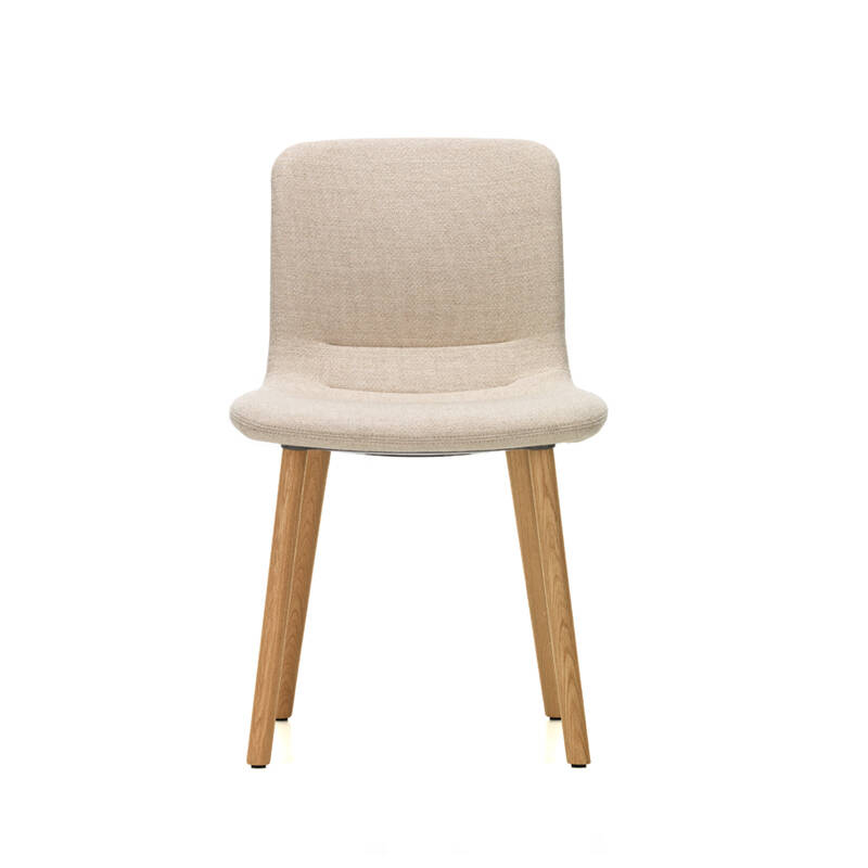 Chaise HAL SOFT WOOD Dumet 02 beige melange VITRA