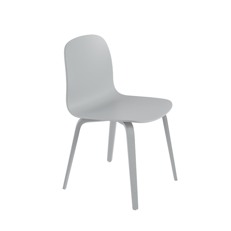 Chaise VISU pieds bois Gris MUUTO