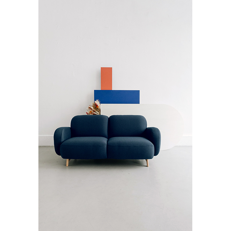 Canapé AUGUSTE 2 Places Bleu cobalt HARTO