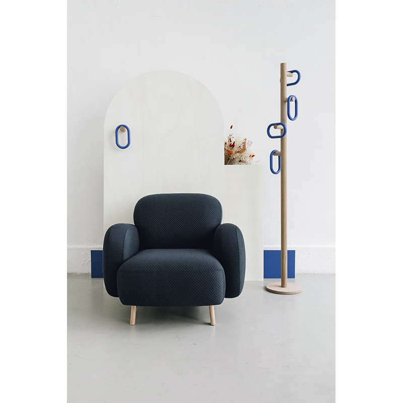Patère Design Patère FERNAND Horizontale Bleu Électrique HARTO