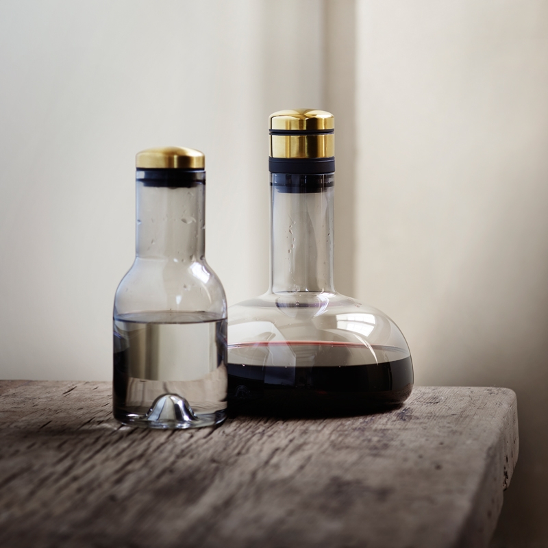 Carafe & verre Décanteur WINE BREATHER Fumé/ laiton AUDO COPENHAGEN