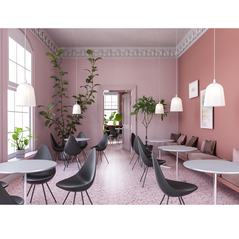 Chaise DROP Rose pâle FRITZ HANSEN