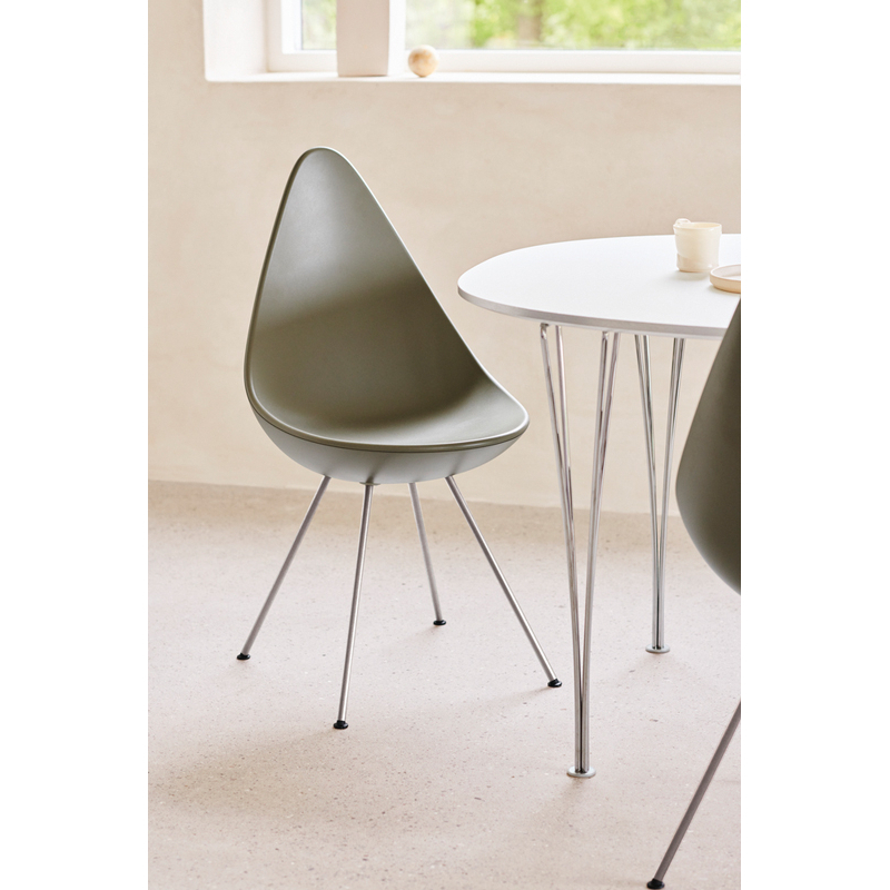 Chaise DROP Vert olive FRITZ HANSEN