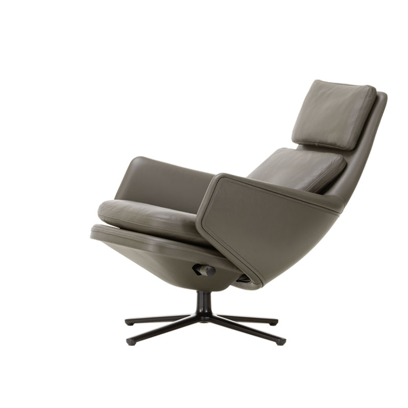 Fauteuil GRAND RELAX Gris Umbra 61/ noir VITRA
