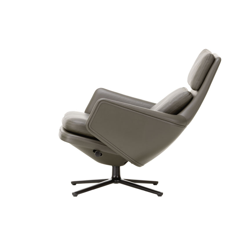 Fauteuil GRAND RELAX Gris Umbra 61/ noir VITRA