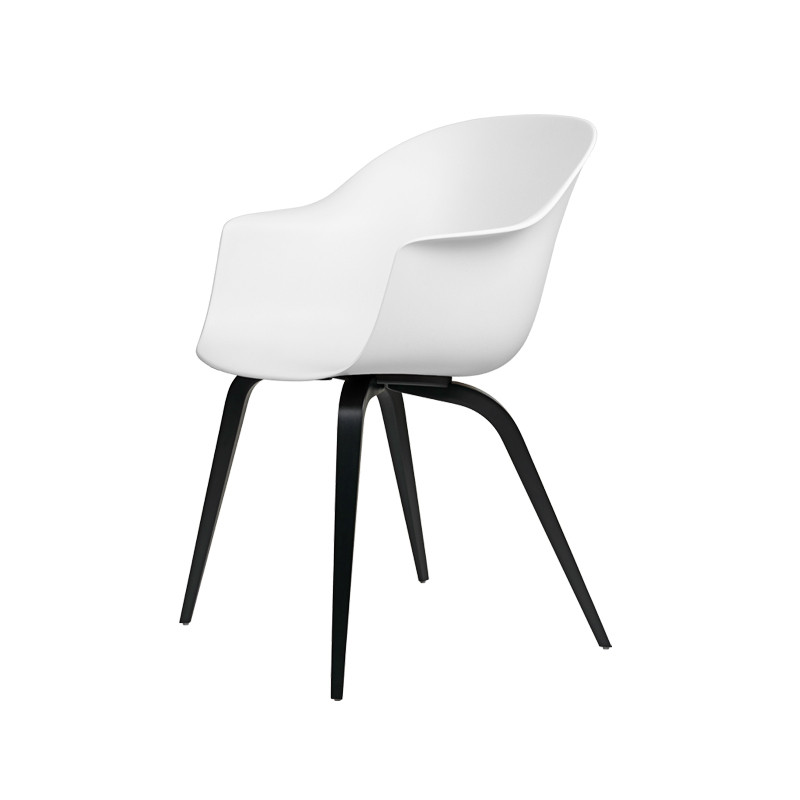 BAT DINING pieds bois Blanc albâtre