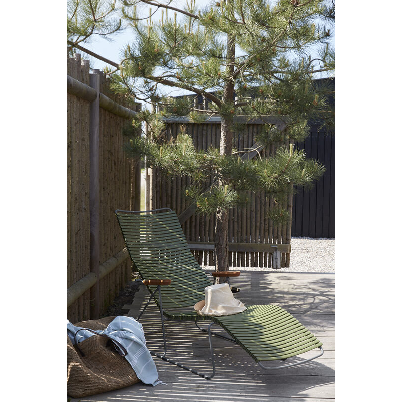 Bain de soleil, chaise longue et hamac Sunlounger CLICK Gris foncé HOUE