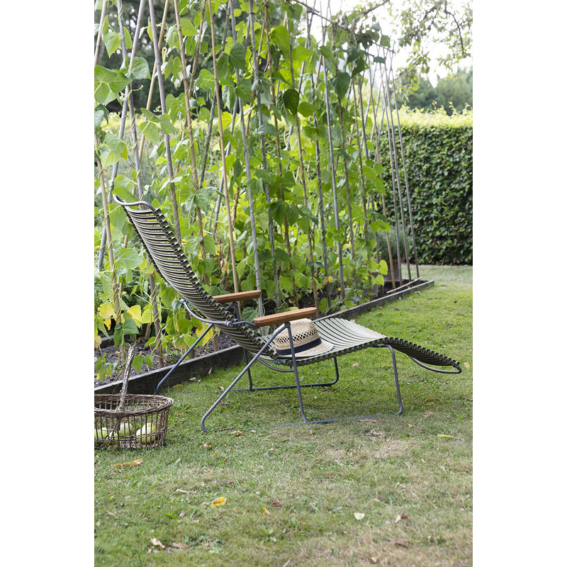 Bain de soleil, chaise longue et hamac Sunlounger CLICK Gris foncé HOUE