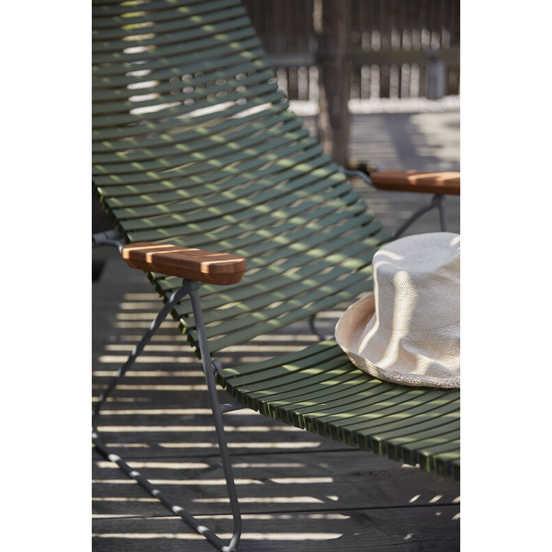Bain de soleil, chaise longue et hamac Sunlounger CLICK Gris foncé HOUE