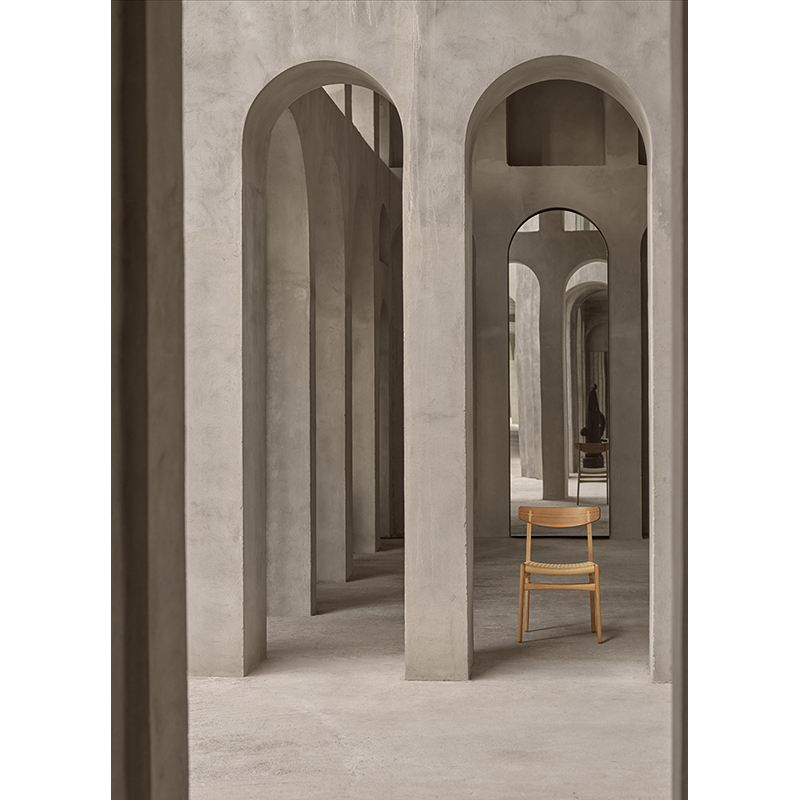 Chaise CH23 Chêne & noyer/ corde naturelle CARL HANSEN