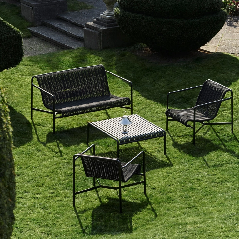 Canapé extérieur Banc PALISSADE CORD Lounge Anthracite HAY