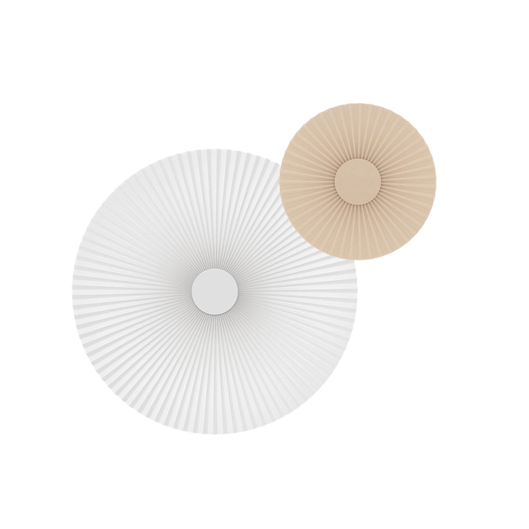 Wall light Set of 2 CARMEN White and Golden Sand HARTO