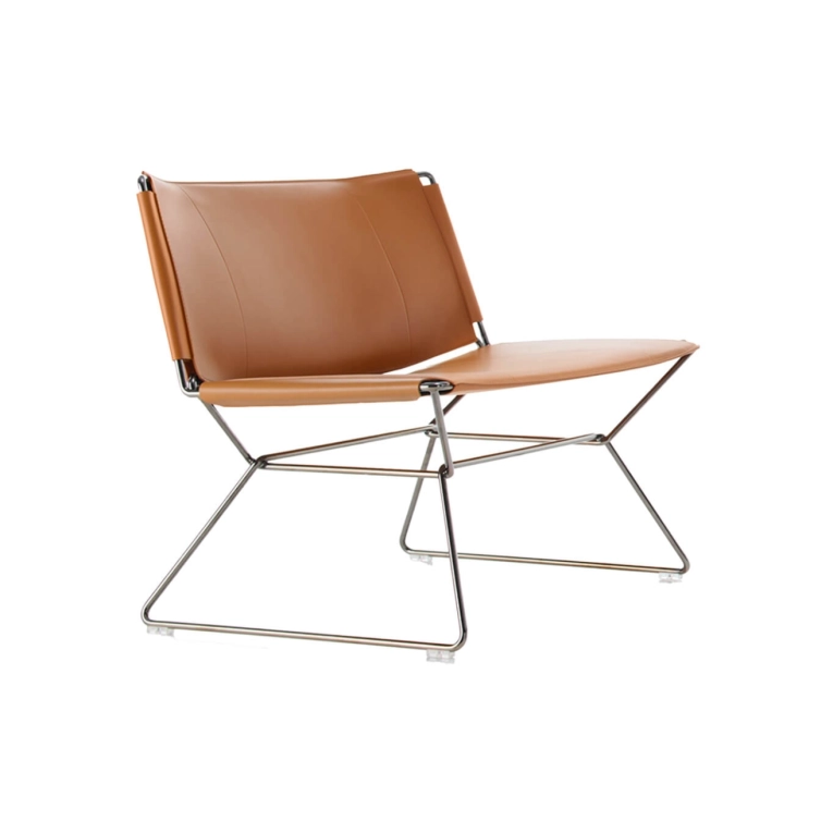 Fauteuil NEIL LEATHER Naturel MDF