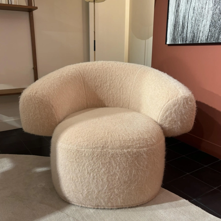 Fauteuil RUFF Rose poudré MOROSO