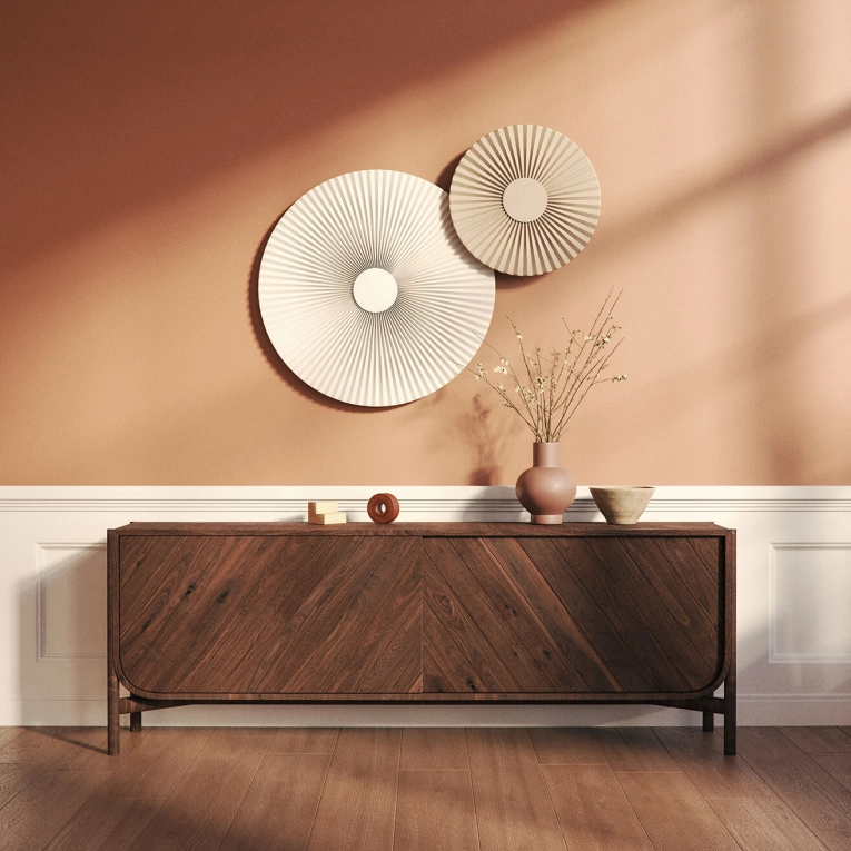 Wall light Set of 2 CARMEN White and Golden Sand HARTO