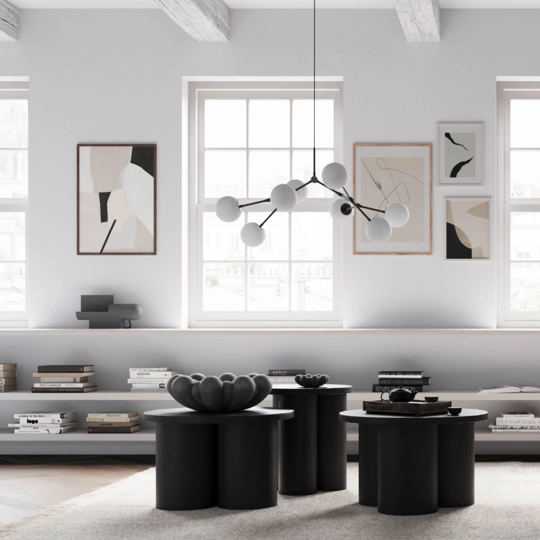 Suspension DROP CHANDELIER BULP MINI Gris 101 COPENHAGEN