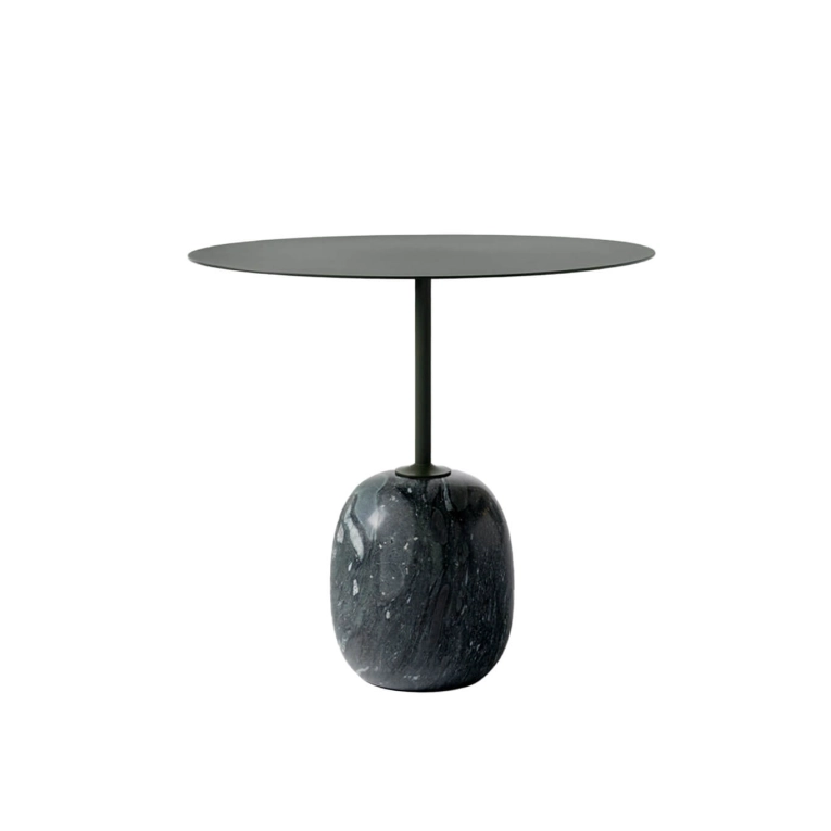 Side Table LATO LN9 Dark green & marble Verde Grigio AND TRADITION