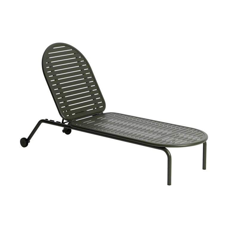 Outdoor Bench and Sunlounger WEEK-END Sunbed Bottle Green PETITE FRITURE