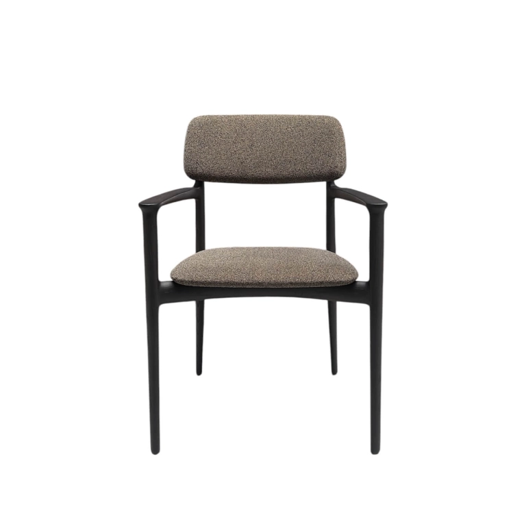 Chaise Occasion CURVE Noir/Gris piètement bois Noir POLIFORM