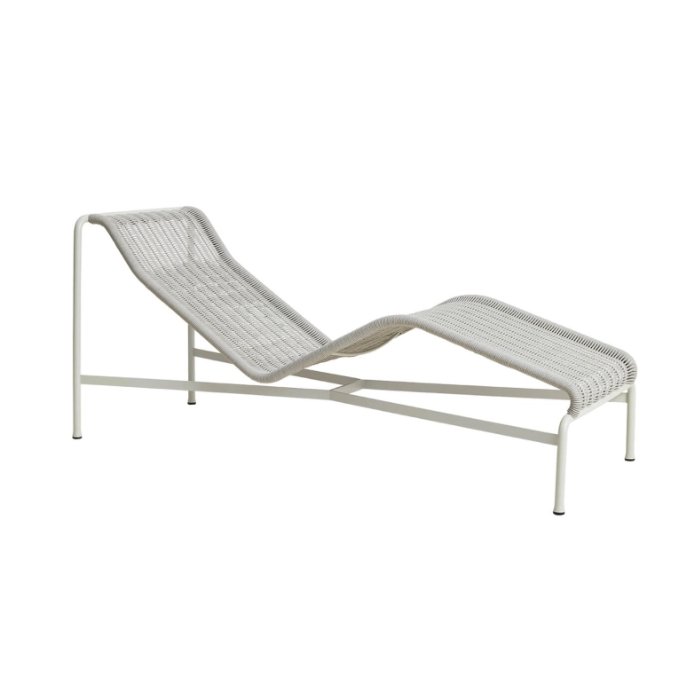 Outdoor Bench and Sunlounger PALISSADE CORD Chaise Longue Sky Grey HAY