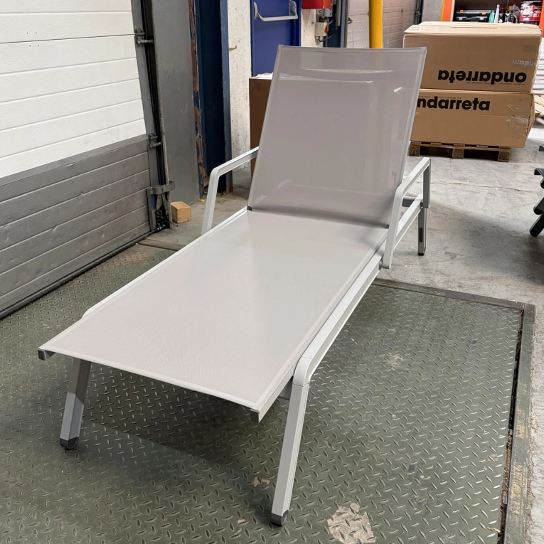 Outdoor Bench and Sunlounger LATITUDE Light grey with armrests KETTLER