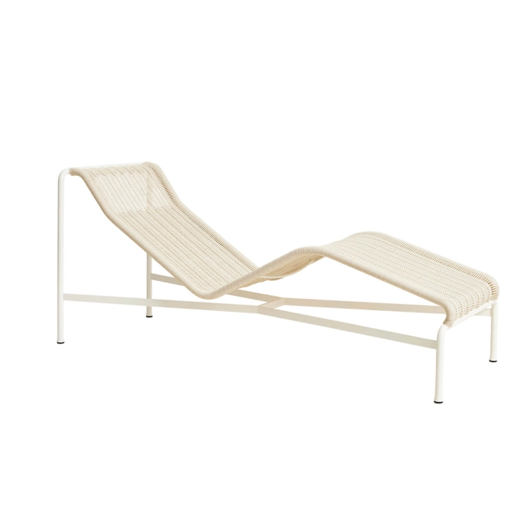 Bain de soleil, chaise longue et hamac Chaise Longue PALISSADE CORD Blanc Crème HAY