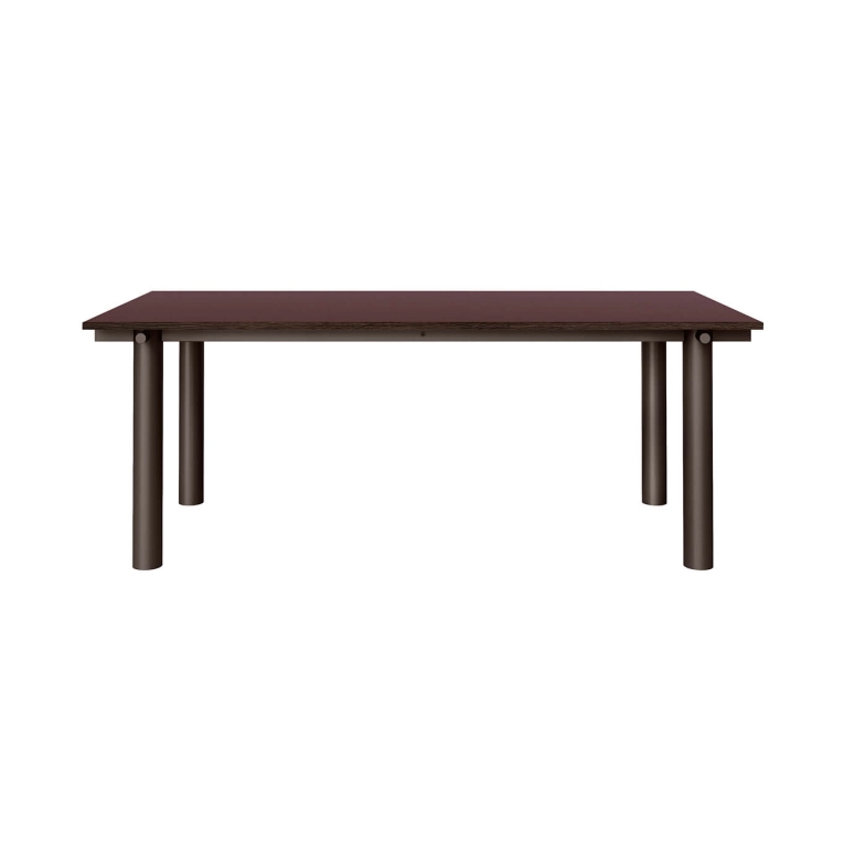 Dining Table ATURA 200x90 Burgundy, Black Legs FERM LIVING