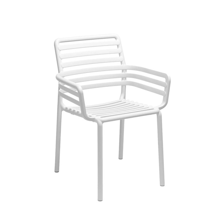 Chaise extérieure DOGA BISTROT avec accoudoirs Blanc NARDI